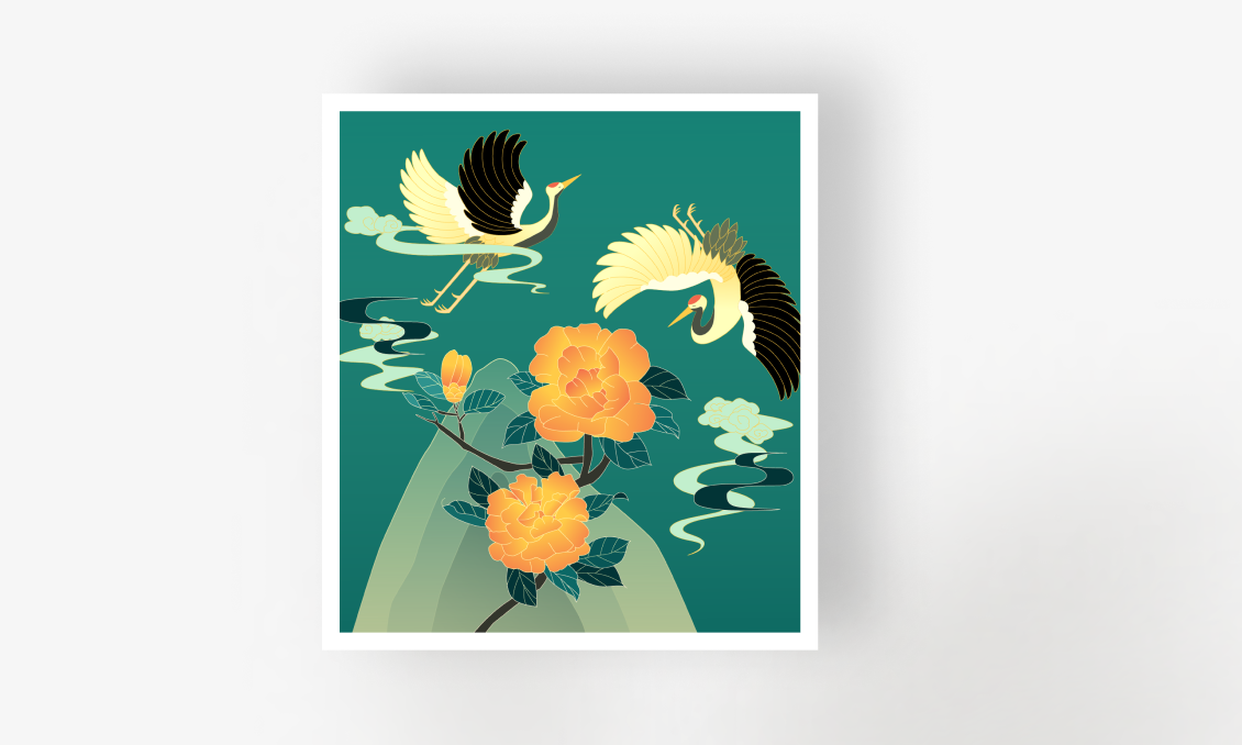 Illustrations - Birds and Flowers