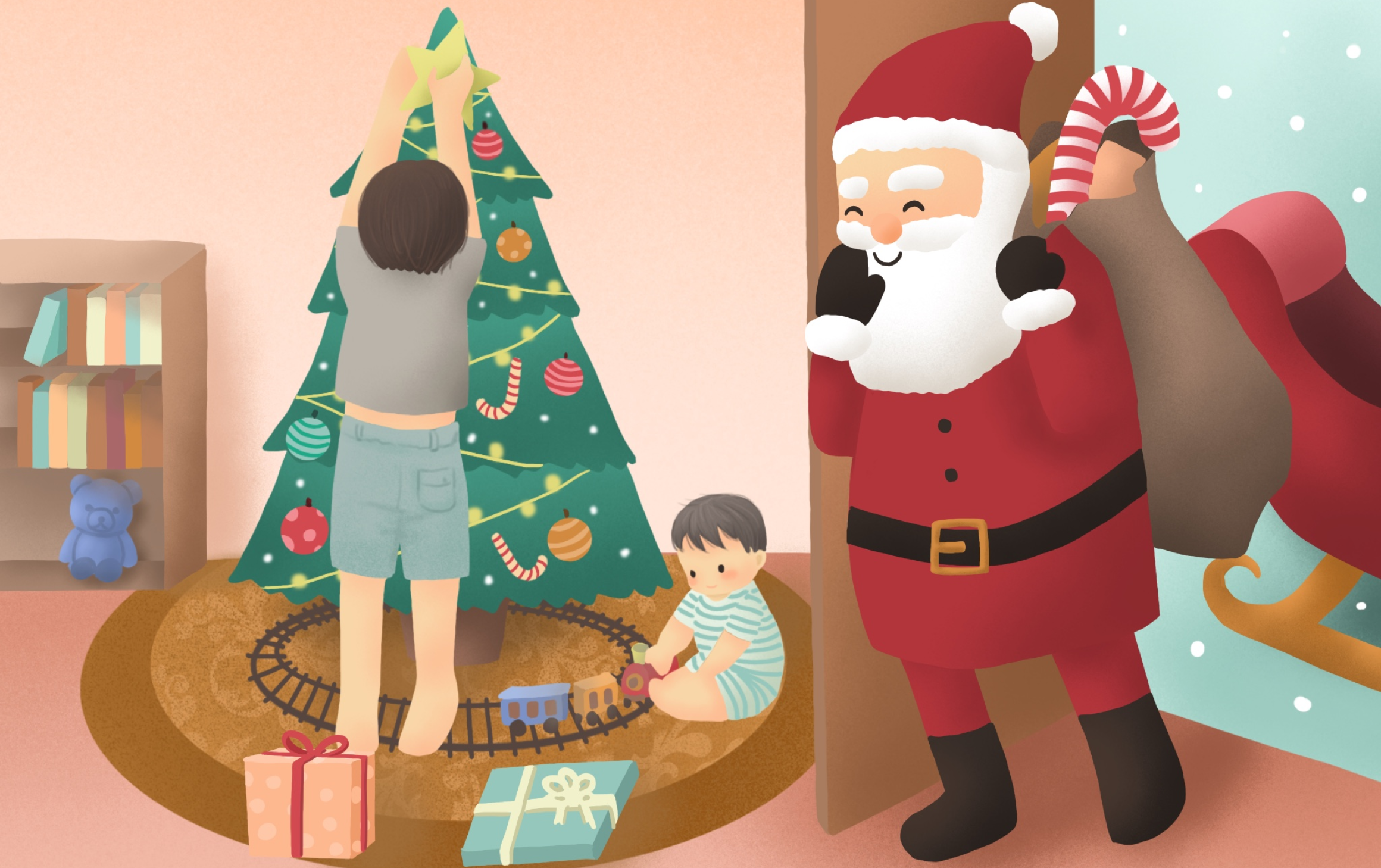 Illustrations - Santa's Visit